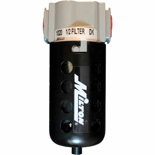 Milton 1020 Micro Filter Polycarbonate Bowl w/Metal Guard 1/2" NPT 150 PSI 40 Micron 1 Milton 1020 Micro Filter Polycarbonate Bowl w/Metal Guard 1/2" NPT 150 PSI 40 Micron