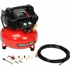 Porter Cable® C2002-WK, Portable Electric Air Compressor, 0.8 HP, 6 Gallon, Pancake, 2.6 CFM -Air Compressors & Accessories shop 602297 02