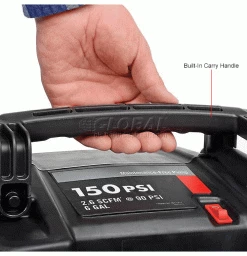 Porter Cable® C2002-WK, Portable Electric Air Compressor, 0.8 HP, 6 Gallon, Pancake, 2.6 CFM -Air Compressors & Accessories shop 602297 8wco