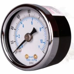 Arrow Pneumatics Arrow 1481, 2" Pressure Gauge with 1/4" NPT Connection, Center Back Mount, 0-160 PSI