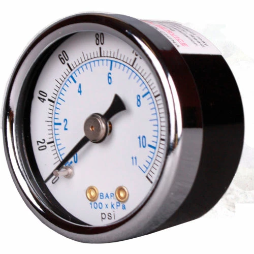 Arrow Pneumatics Arrow 1481, 2" Pressure Gauge with 1/4" NPT Connection, Center Back Mount, 0-160 PSI 1 Arrow Pneumatics Arrow 1481, 2" Pressure Gauge with 1/4" NPT Connection, Center Back Mount, 0-160 PSI