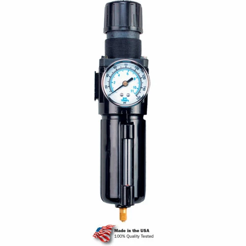 Arrow Pneumatics Arrow Integral Filter/Regulator With Gauge & Float Drain B752FGW, Zinc Bowl, 1/4" NPT, 175 PSI 1 Arrow Pneumatics Arrow Integral Filter/Regulator With Gauge & Float Drain B752FGW, Zinc Bowl, 1/4" NPT, 175 PSI
