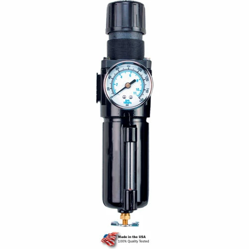 Arrow Pneumatics Arrow Integral Filter/Regulator With Gauge B754GW, Zinc Bowl, 1/2" NPT, 250 PSI 1 Arrow Pneumatics Arrow Integral Filter/Regulator With Gauge B754GW, Zinc Bowl, 1/2" NPT, 250 PSI