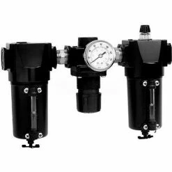 Arrow Pneumatics Arrow 1/2" Midflow Series FRL N33374W, Gauge, Metal Bowl W/Sight, Manual
