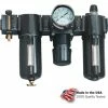 Arrow Pneumatics Arrow 1/2" Modular FRL W/End Ports VC33354, Gauge, Poly Bowl, Manual & Arrow Fog LUBR, OSHA Valve