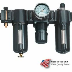 Arrow Pneumatics Arrow 1/2" Modular FRL W/End Ports VC33354, Gauge, Poly Bowl, Manual & Arrow Fog LUBR, OSHA Valve