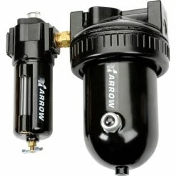Arrow Pneumatics Arrow Economy StageAir 1 Qt. Desiccant Dryer D7612, Zinc & Aluminum Bowl, 1/2" NPT, 200 PSI -Air Compressors & Accessories shop B601901 03