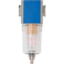 Bimba-Mead, Filter, MGF200-08-M, 1/4" NPT Ports, Manual Drain, Polycarbonate Bowl