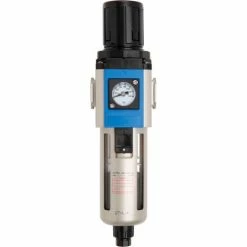 Bimba-Mead, Filter/Regulator, MGFR300-08-M, 1/4" NPT Ports, Manual Drain, Polycarbonate Bowl