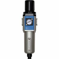 Bimba-Mead, Filter/Regulator, MGFR300-08-S-D, 1/4" NPT Ports, Semi-Automatic Drain, Metal Bowl