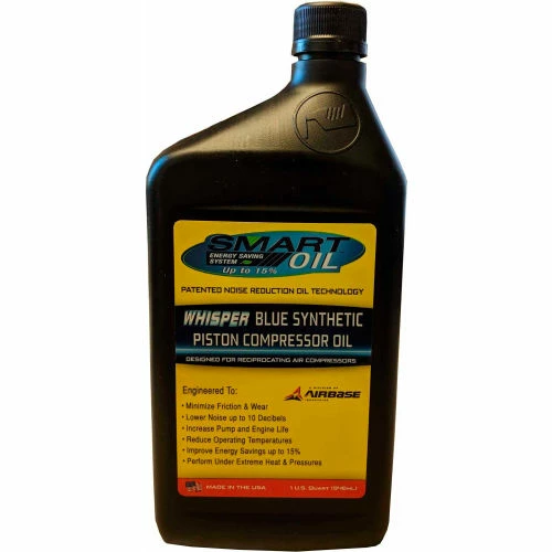 Airbase By EMAX EMAX Smart Oil - Piston Compressor Whisper Blue Synthetic - Quart 1 Airbase By EMAX EMAX Smart Oil - Piston Compressor Whisper Blue Synthetic - Quart