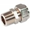 Maxline M8001 Straight Fitting ,1/2" Tubing for 3/8" Male NPT Thread
